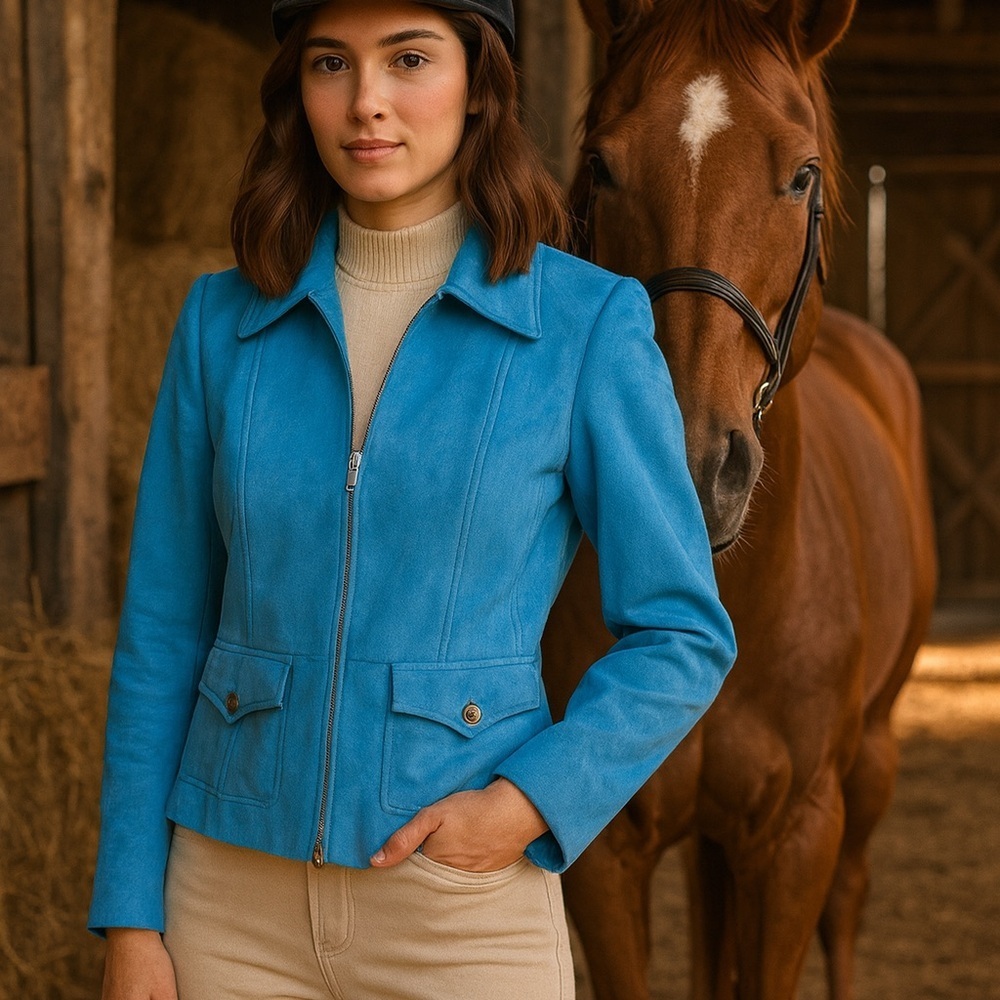 Size 10 Tribal Women's Blue Jacket